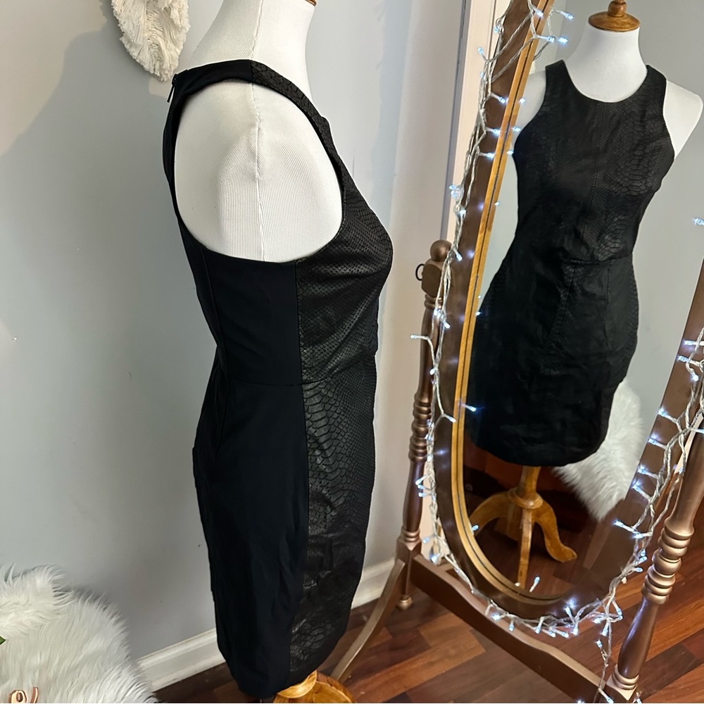 Milly Python Lambskin Leather Racerback Dress - Picture 7 of 12